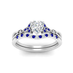 Load image into Gallery viewer, celtic-knot-split-heart-shaped-sapphire-engagement-ring-in-white-gold-FD9609HTGSABL-NL-WG
