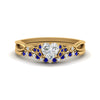 Load image into Gallery viewer, celtic-knot-split-heart-shaped-sapphire-engagement-ring-in-yellow-gold-FD9609HTGSABL-NL-YG