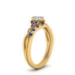 Load image into Gallery viewer, celtic-knot-split-heart-shaped-sapphire-engagement-ring-in-yellow-gold-FD9609HTGSABL-NL-YG
