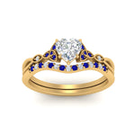 Load image into Gallery viewer, celtic-knot-split-heart-shaped-sapphire-engagement-ring-in-yellow-gold-FD9609HTGSABL-NL-YG
