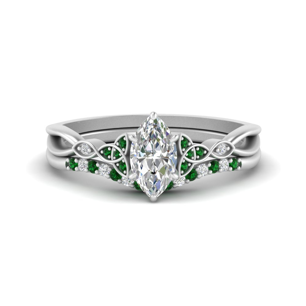 celtic-knot-split-marquise-cut-emerald-engagement-ring-in-white-gold-FD9609MQGEMGR-NL-WG