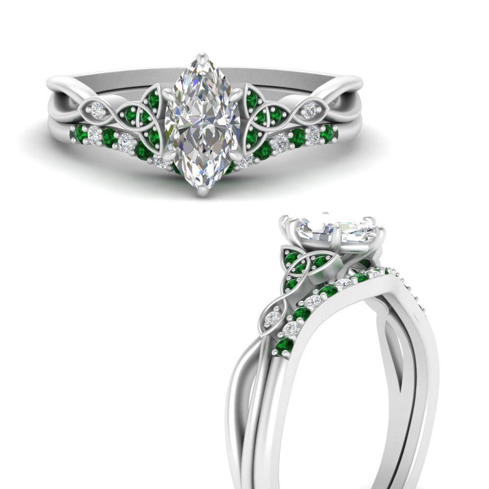 celtic-knot-split-marquise-cut-emerald-engagement-ring-in-white-gold-FD9609MQGEMGR-NL-WG