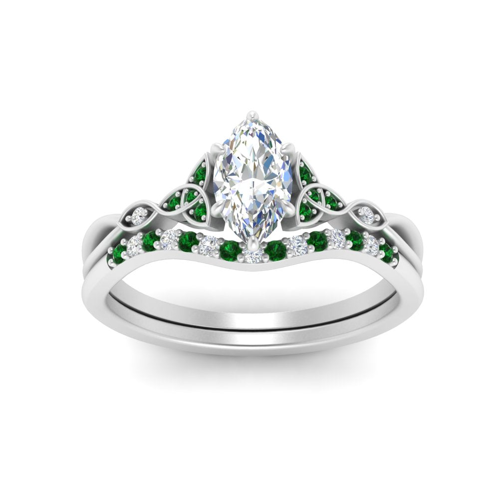 celtic-knot-split-marquise-cut-emerald-engagement-ring-in-white-gold-FD9609MQGEMGR-NL-WG