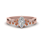 Load image into Gallery viewer, celtic-knot-split-marquise-cut-orange-sapphire-engagement-ring-in-rose-gold-FD9609MQGSAOR-NL-RG