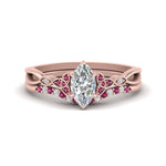 Load image into Gallery viewer, celtic-knot-split-marquise-cut-pink-sapphire-engagement-ring-in-rose-gold-FD9609MQGSADRPI-NL-RG
