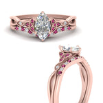 Load image into Gallery viewer, celtic-knot-split-marquise-cut-pink-sapphire-engagement-ring-in-rose-gold-FD9609MQGSADRPI-NL-RG
