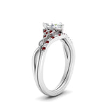 Load image into Gallery viewer, celtic-knot-split-marquise-cut-ruby-engagement-ring-in-white-gold-FD9609MQGRUDR-NL-WG

