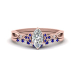 Load image into Gallery viewer, celtic-knot-split-marquise-cut-sapphire-engagement-ring-in-rose-gold-FD9609MQGSABL-NL-RG