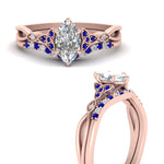 Load image into Gallery viewer, celtic-knot-split-marquise-cut-sapphire-engagement-ring-in-rose-gold-FD9609MQGSABL-NL-RG