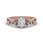 Load image into Gallery viewer, celtic-knot-split-oval-shaped-black-diamond-engagement-ring-in-rose-gold-FD9609OVGBLACK-NL-RG
