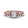 Load image into Gallery viewer, celtic-knot-split-oval-shaped-black-diamond-engagement-ring-in-rose-gold-FD9609OVGBLACK-NL-RG