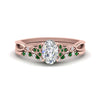 Load image into Gallery viewer, celtic-knot-split-oval-shaped-emerald-engagement-ring-in-rose-gold-FD9609OVGEMGR-NL-RG