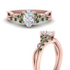 Load image into Gallery viewer, celtic-knot-split-oval-shaped-emerald-engagement-ring-in-rose-gold-FD9609OVGEMGR-NL-RG