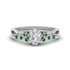 Load image into Gallery viewer, celtic-knot-split-oval-shaped-emerald-engagement-ring-in-white-gold-FD9609OVGEMGR-NL-WG