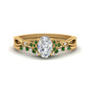 Load image into Gallery viewer, celtic-knot-split-oval-shaped-emerald-engagement-ring-in-yellow-gold-FD9609OVGEMGR-NL-YG
