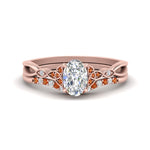 Load image into Gallery viewer, celtic-knot-split-oval-shaped-orange-sapphire-engagement-ring-in-rose-gold-FD9609OVGSAOR-NL-RG
