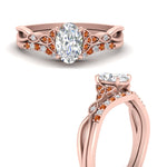 Load image into Gallery viewer, celtic-knot-split-oval-shaped-orange-sapphire-engagement-ring-in-rose-gold-FD9609OVGSAOR-NL-RG
