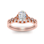 Load image into Gallery viewer, celtic-knot-split-oval-shaped-orange-sapphire-engagement-ring-in-rose-gold-FD9609OVGSAOR-NL-RG

