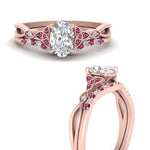 Load image into Gallery viewer, celtic-knot-split-oval-shaped-pink-sapphire-engagement-ring-in-rose-gold-FD9609OVGSADRPI-NL-RG
