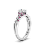 Load image into Gallery viewer, celtic-knot-split-oval-shaped-pink-sapphire-engagement-ring-in-white-gold-FD9609OVGSADRPI-NL-WG
