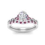 Load image into Gallery viewer, celtic-knot-split-oval-shaped-pink-sapphire-engagement-ring-in-white-gold-FD9609OVGSADRPI-NL-WG
