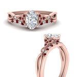 Load image into Gallery viewer, celtic-knot-split-oval-shaped-ruby-engagement-ring-in-rose-gold-FD9609OVGRUDR-NL-RG
