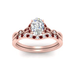 Load image into Gallery viewer, celtic-knot-split-oval-shaped-ruby-engagement-ring-in-rose-gold-FD9609OVGRUDR-NL-RG
