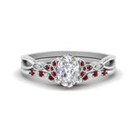 Load image into Gallery viewer, celtic-knot-split-oval-shaped-ruby-engagement-ring-in-white-gold-FD9609OVGRUDR-NL-WG
