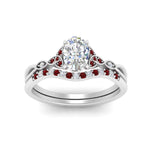 Load image into Gallery viewer, celtic-knot-split-oval-shaped-ruby-engagement-ring-in-white-gold-FD9609OVGRUDR-NL-WG
