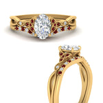 Load image into Gallery viewer, celtic-knot-split-oval-shaped-ruby-engagement-ring-in-yellow-gold-FD9609OVGRUDR-NL-YG
