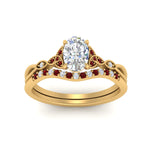 Load image into Gallery viewer, celtic-knot-split-oval-shaped-ruby-engagement-ring-in-yellow-gold-FD9609OVGRUDR-NL-YG
