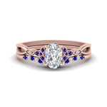 Load image into Gallery viewer, celtic-knot-split-oval-shaped-sapphire-engagement-ring-in-rose-gold-FD9609OVGSABL-NL-RG
