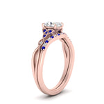 Load image into Gallery viewer, celtic-knot-split-oval-shaped-sapphire-engagement-ring-in-rose-gold-FD9609OVGSABL-NL-RG
