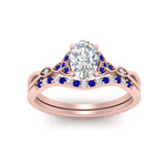 Load image into Gallery viewer, celtic-knot-split-oval-shaped-sapphire-engagement-ring-in-rose-gold-FD9609OVGSABL-NL-RG
