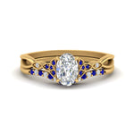 Load image into Gallery viewer, celtic-knot-split-oval-shaped-sapphire-engagement-ring-in-yellow-gold-FD9609OVGSABL-NL-YG
