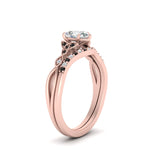 Load image into Gallery viewer, celtic-knot-split-pear-shaped-black-diamond-engagement-ring-in-rose-gold-FD9609PEGBLACK-NL-RG

