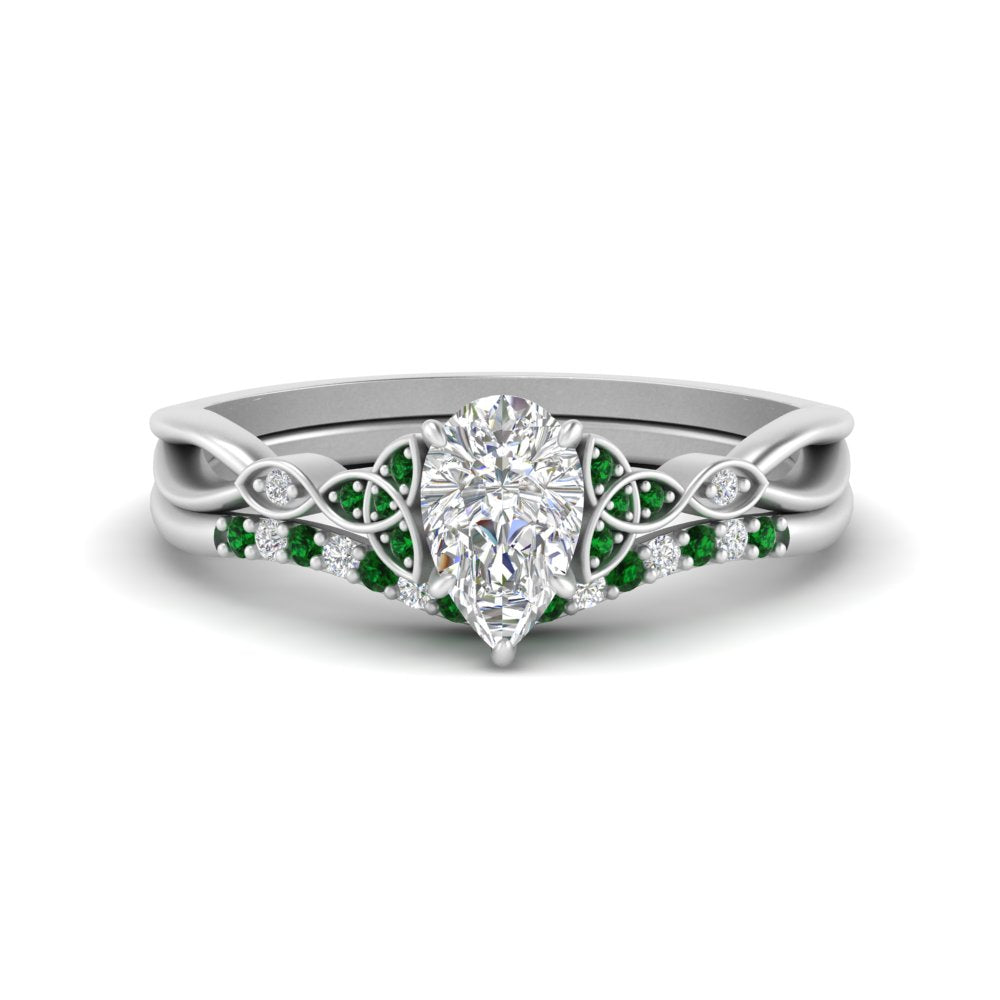 celtic-knot-split-pear-shaped-emerald-engagement-ring-in-white-gold-FD9609PEGEMGR-NL-WG