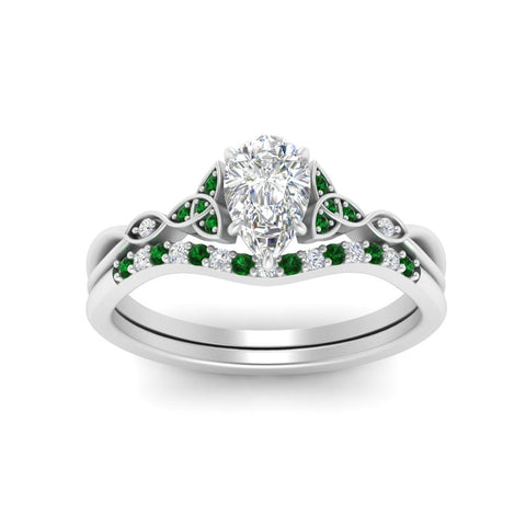 celtic-knot-split-pear-shaped-emerald-engagement-ring-in-white-gold-FD9609PEGEMGR-NL-WG
