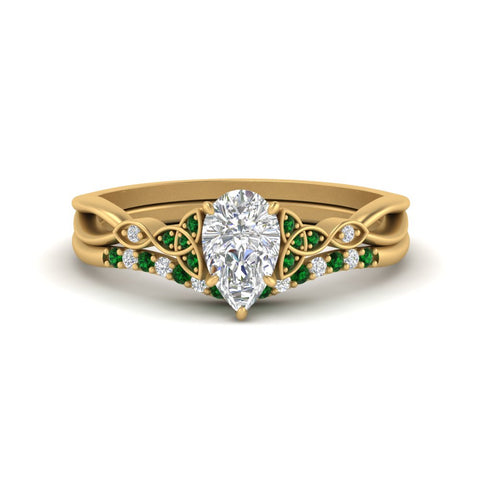 celtic-knot-split-pear-shaped-emerald-engagement-ring-in-yellow-gold-FD9609PEGEMGR-NL-YG