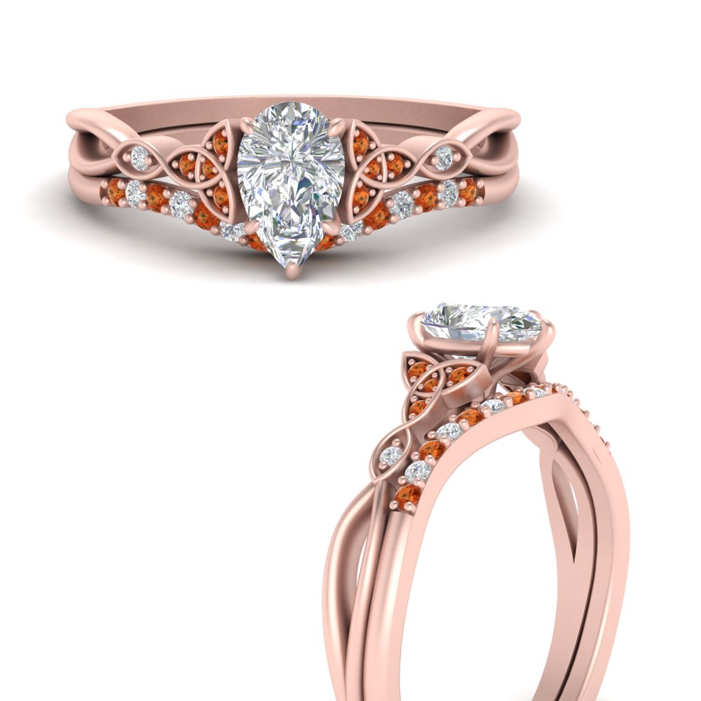 celtic-knot-split-pear-shaped-orange-sapphire-engagement-ring-in-rose-gold-FD9609PEGSAOR-NL-RG