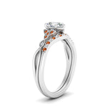 Load image into Gallery viewer, celtic-knot-split-pear-shaped-orange-sapphire-engagement-ring-in-white-gold-FD9609PEGSAOR-NL-WG
