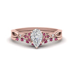 Load image into Gallery viewer, celtic-knot-split-pear-shaped-pink-sapphire-engagement-ring-in-rose-gold-FD9609PEGSADRPI-NL-RG
