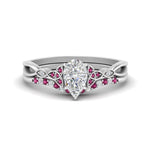 Load image into Gallery viewer, celtic-knot-split-pear-shaped-pink-sapphire-engagement-ring-in-white-gold-FD9609PEGSADRPI-NL-WG
