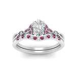 Load image into Gallery viewer, celtic-knot-split-pear-shaped-pink-sapphire-engagement-ring-in-white-gold-FD9609PEGSADRPI-NL-WG
