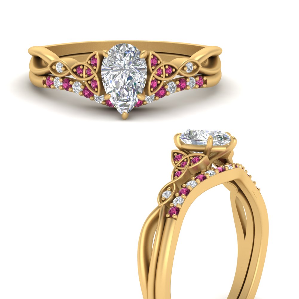 celtic-knot-split-pear-shaped-pink-sapphire-engagement-ring-in-yellow-gold-FD9609PEGSADRPI-NL-YG