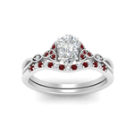 Load image into Gallery viewer, celtic-knot-split-pear-shaped-ruby-engagement-ring-in-white-gold-FD9609PEGRUDR-NL-WG
