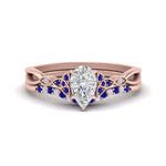 Load image into Gallery viewer, celtic-knot-split-pear-shaped-sapphire-engagement-ring-in-rose-gold-FD9609PEGSABL-NL-RG
