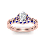 Load image into Gallery viewer, celtic-knot-split-pear-shaped-sapphire-engagement-ring-in-rose-gold-FD9609PEGSABL-NL-RG
