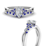 Load image into Gallery viewer, celtic-knot-split-pear-shaped-sapphire-engagement-ring-in-white-gold-FD9609PEGSABL-NL-WG

