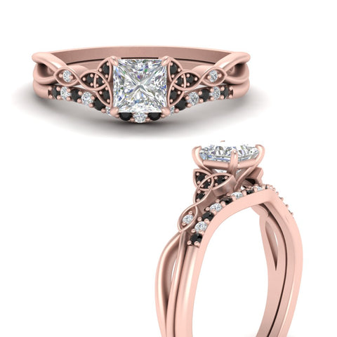 celtic-knot-split-princess-cut-black-diamond-engagement-ring-in-rose-gold-FD9609PRGBLACK-NL-RG